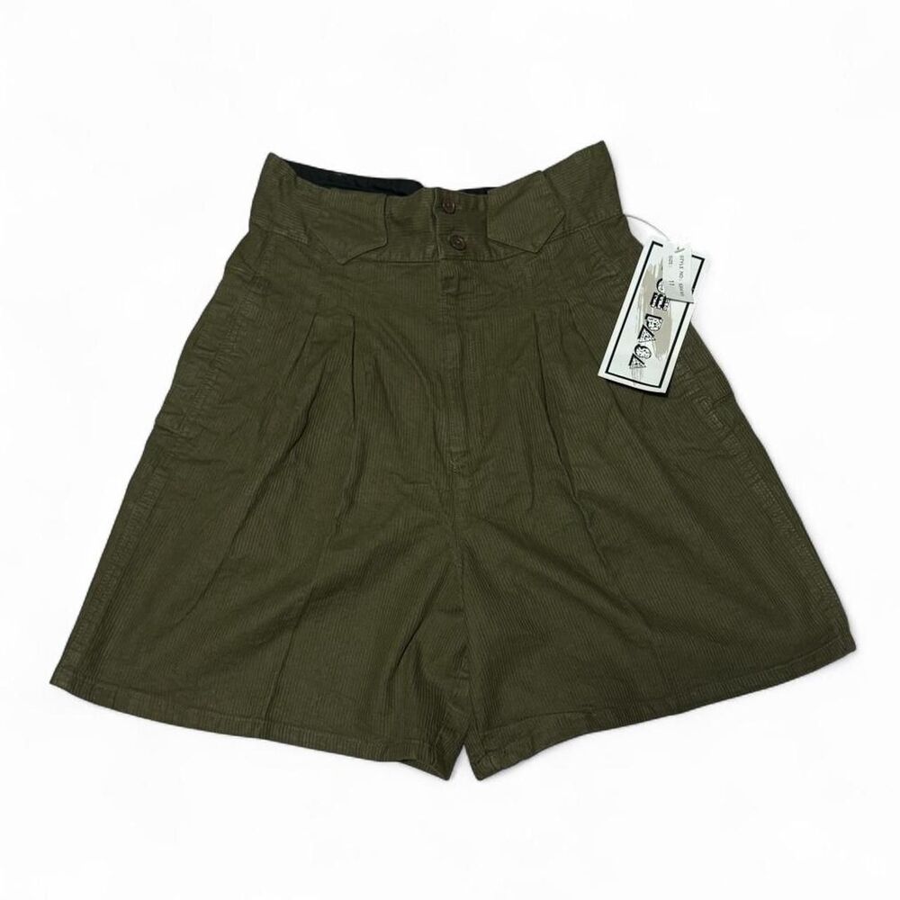 Que Pasa Vintage Deadstock Ultra High Rise Olive Corduroy Shorts Size 11